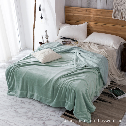heavy 2.3 kgs big winter soft flannel 200*230cm large sherpa blanket